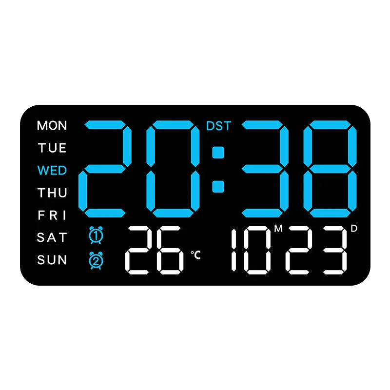 DigiWallClock Pro: 12" LED, Remote