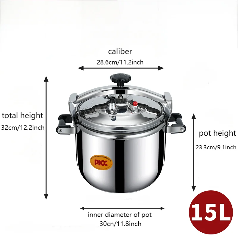 4/6/7/15/17/20/24/40/50 Liters Stainless Steel Pressure Cooker