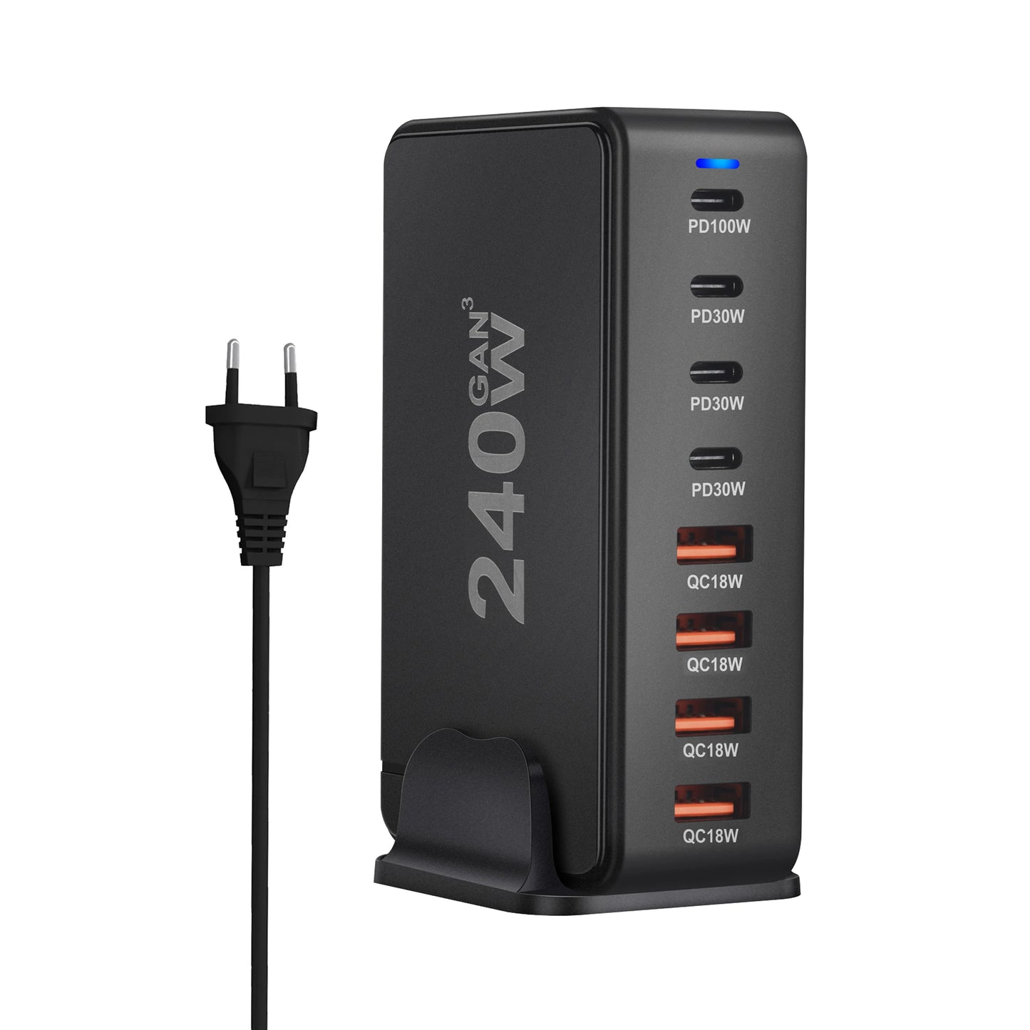 8-Port 240W GaN Desktop Charger