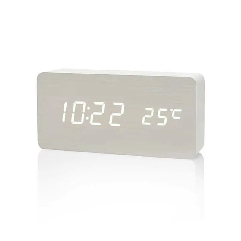 Wooden LED Alarm Clock
