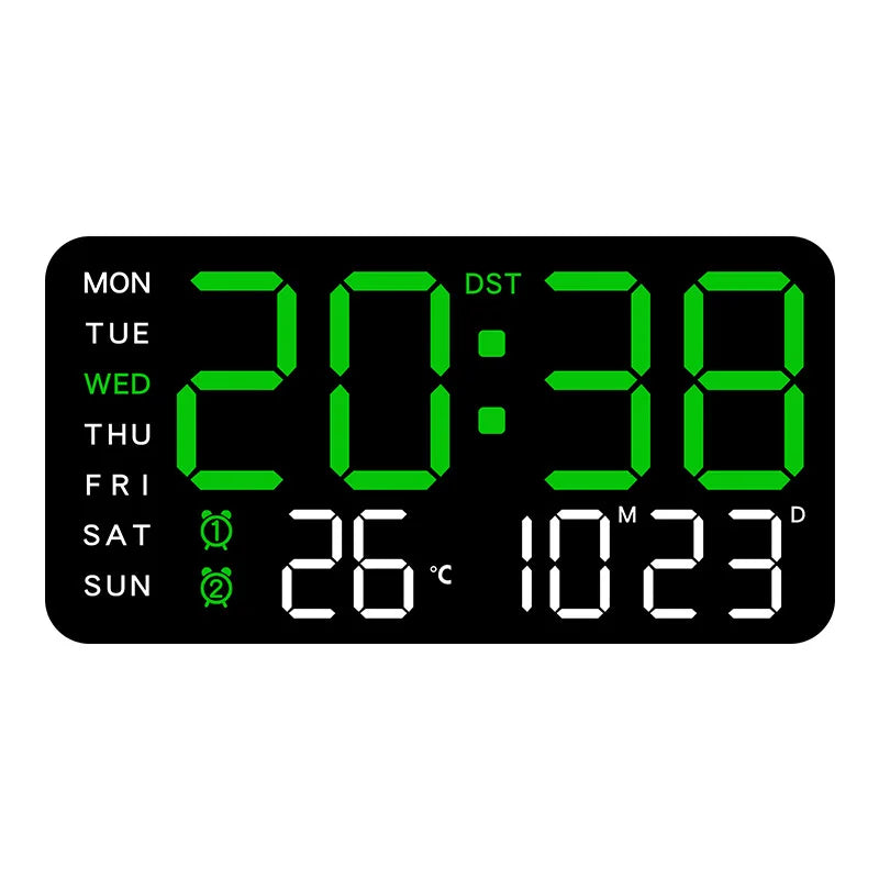DigiWallClock Pro: 12" LED, Remote