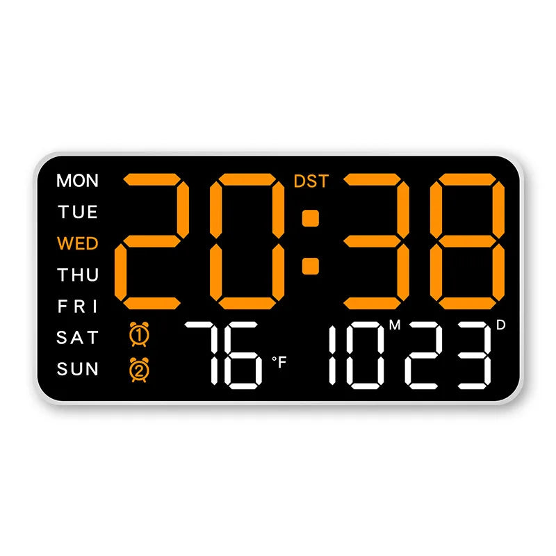 DigiWallClock Pro: 12" LED, Remote