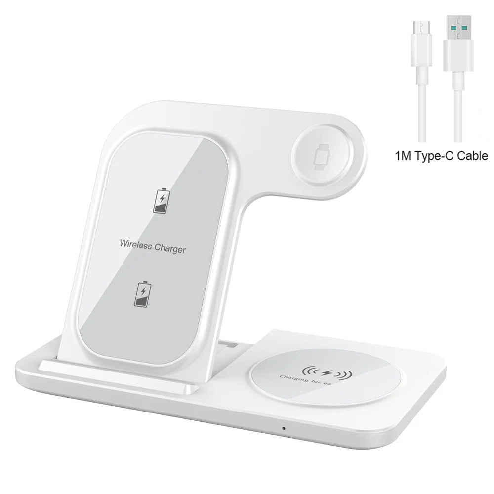 Fold & Charge 3-in-1: Fast Wireless Station