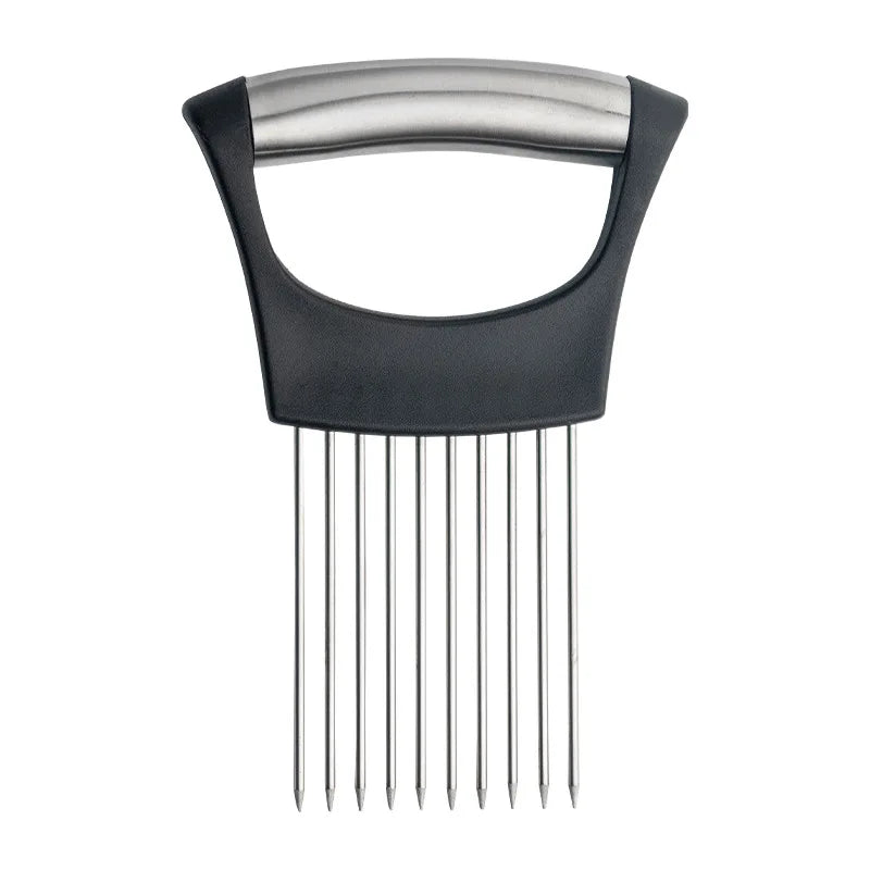 OnionSafe: Stainless Steel Onion Holder & Slicer