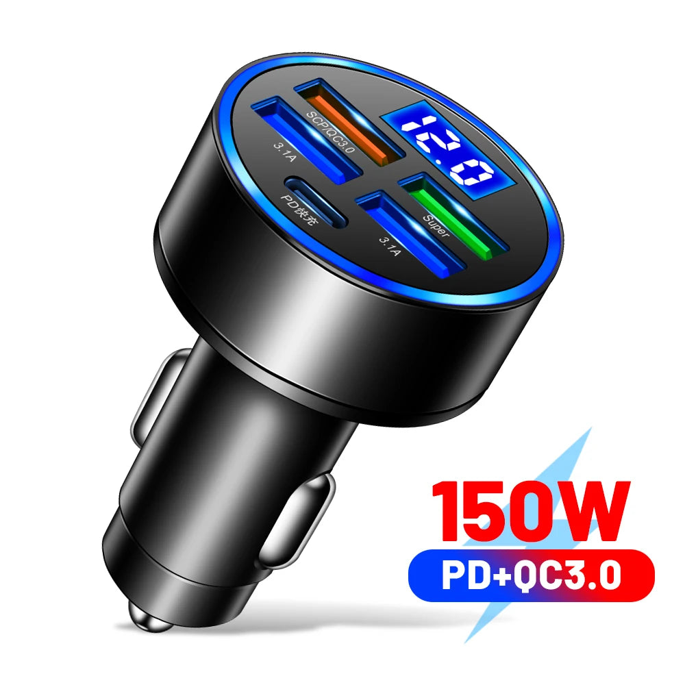 250W PD 6-Port Car Charger